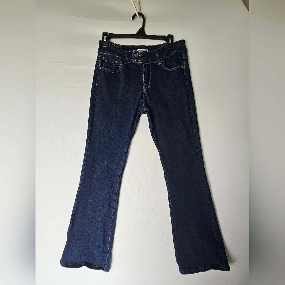 Women's Dark Indigo Flare Jeans - Classic Flared Leg